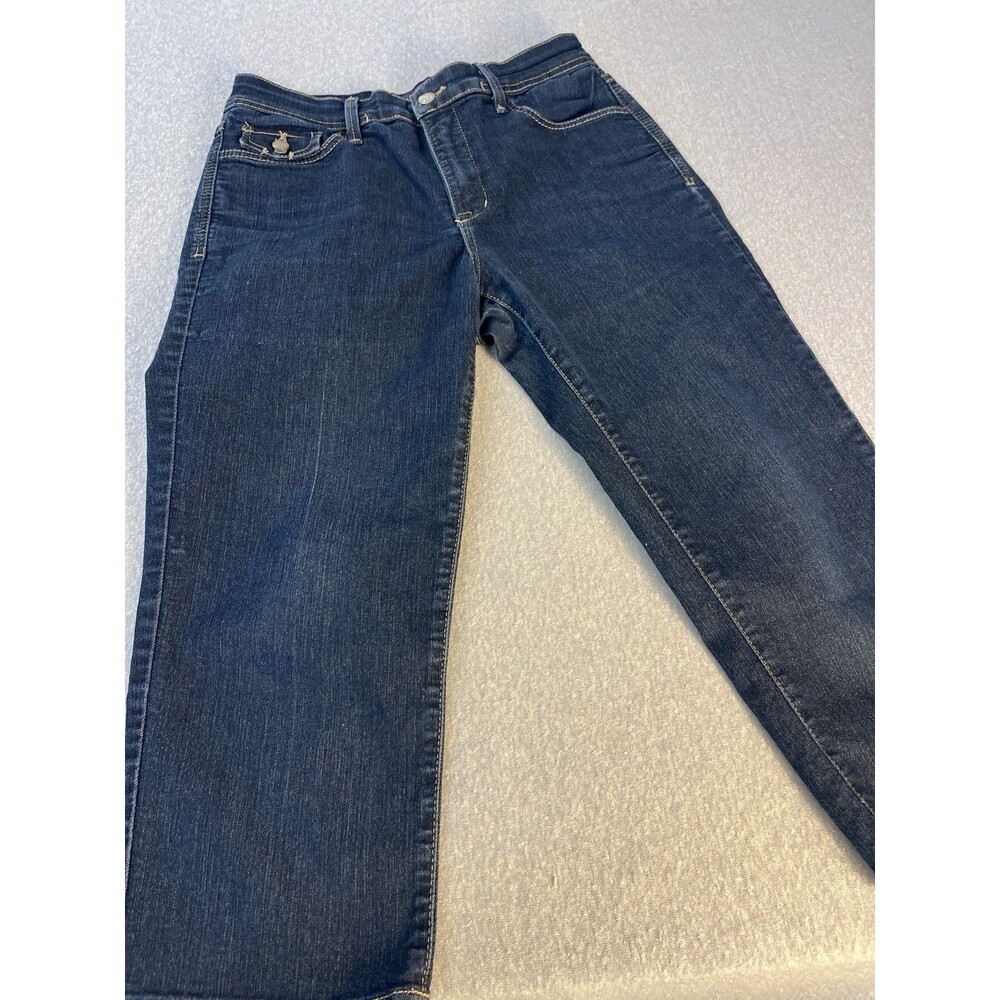 NYDJ Capris Women’s 10 Style 10339 Button Pockets Dark Wash Denim Jeans Lift